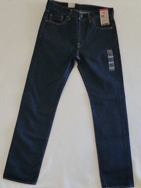 Levis 501 Original‎ Fit Men's Button Fly Jeans 30x32 Dark Blue Straight Leg NWT